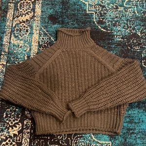 Turtle Neck Cropped Sweater